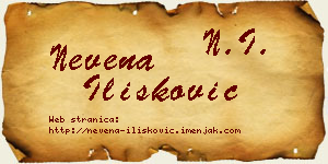 Nevena Ilišković vizit kartica